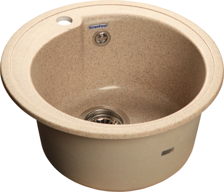 Кухонная мойка GranFest Rorndo 450, R-450 песочный